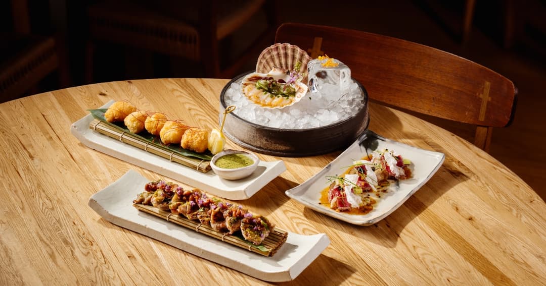 Brunch dishes at ROKA