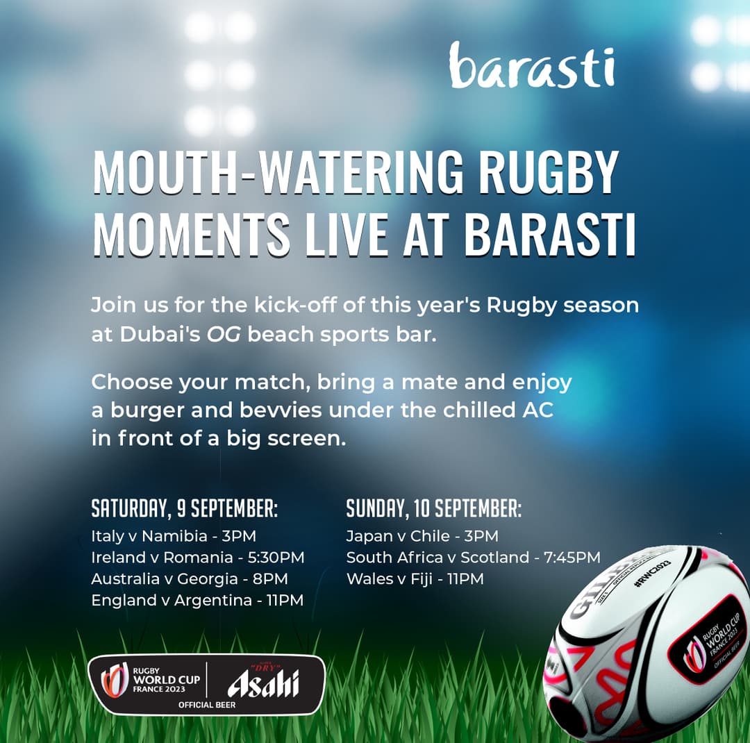 Photo of Cheers, Chants & Rugby Raves: Watch The Rugby World Cup 2023 At Barasti