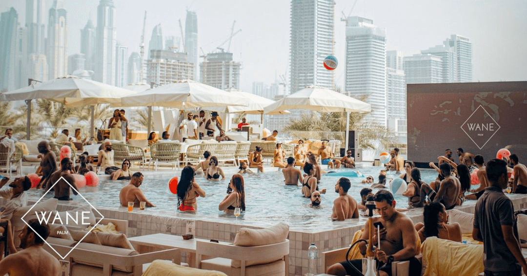 Poolside party at Wane Palm