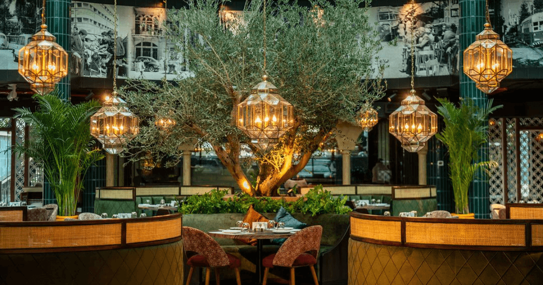 Decoration inside of Café Beirut