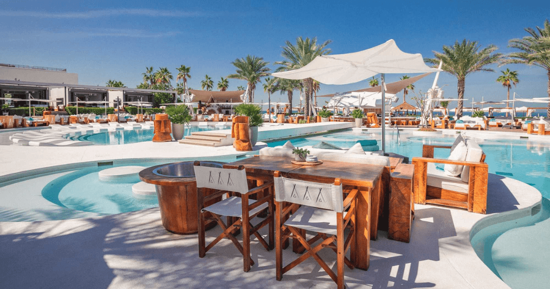 Poolside views at Nikki Beach