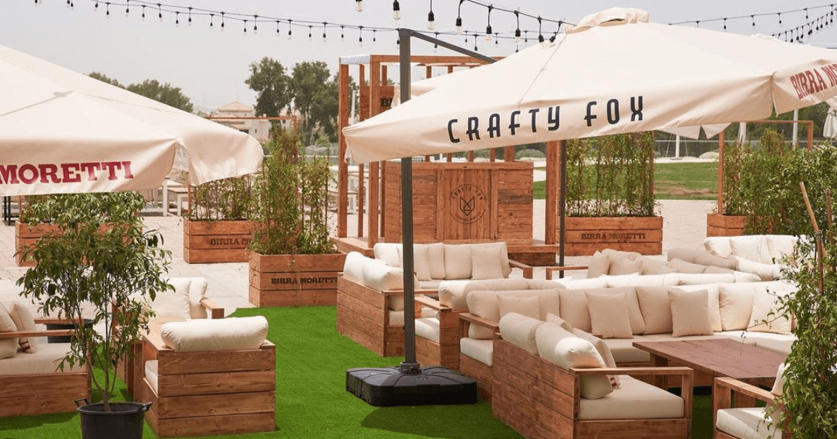 Crafty Fox's outside terrace area