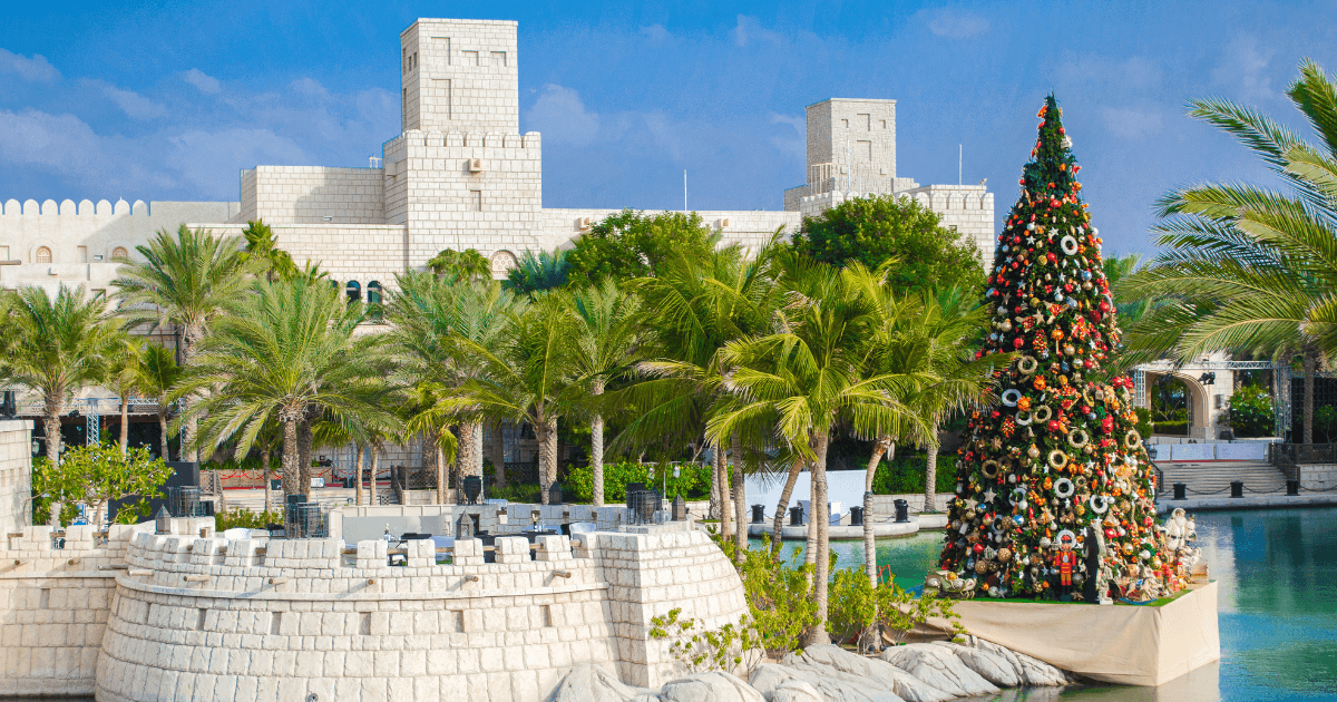 Christmas tree decoration in Dubai