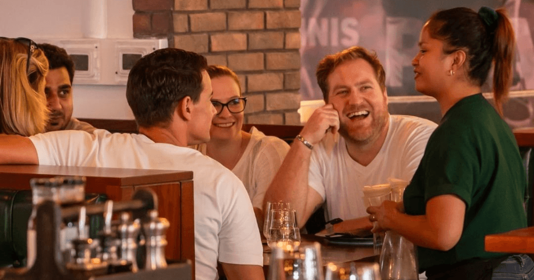 Guests ordering from waiter