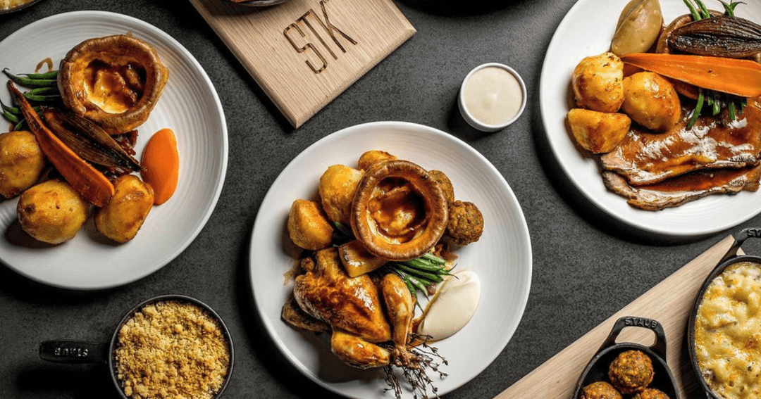 Three plates of Roast at STK