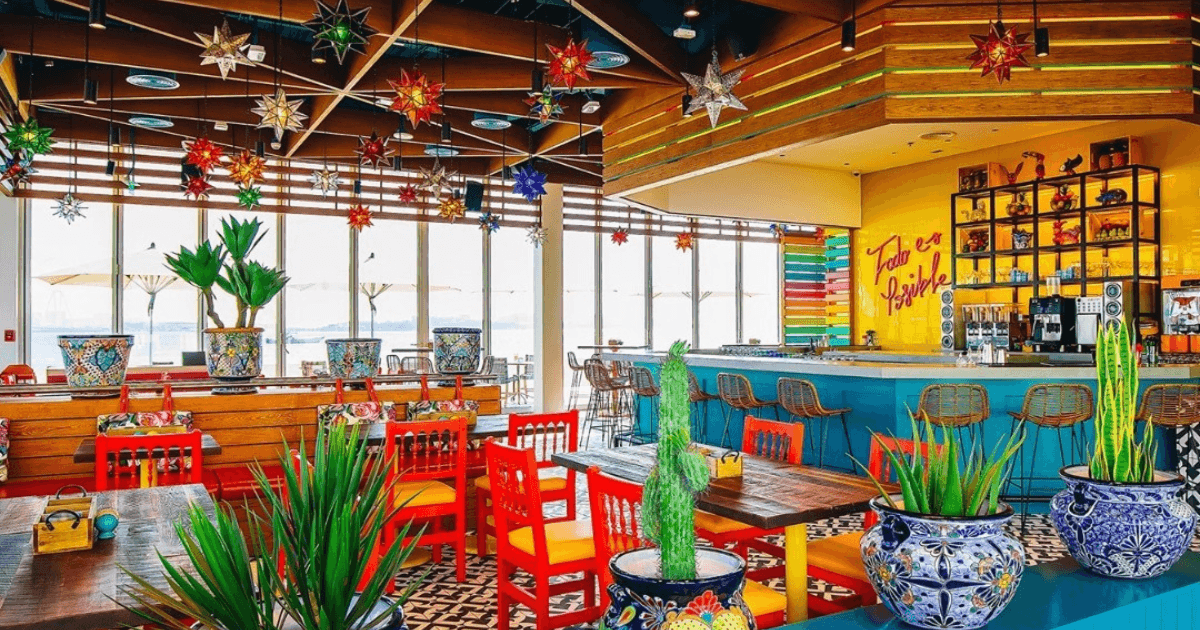 vibrant colors of mexican-style interior