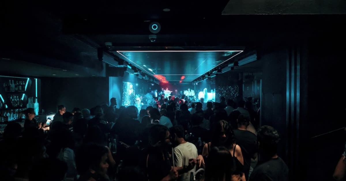 People dancing inside of ICY Dubai nightclub 