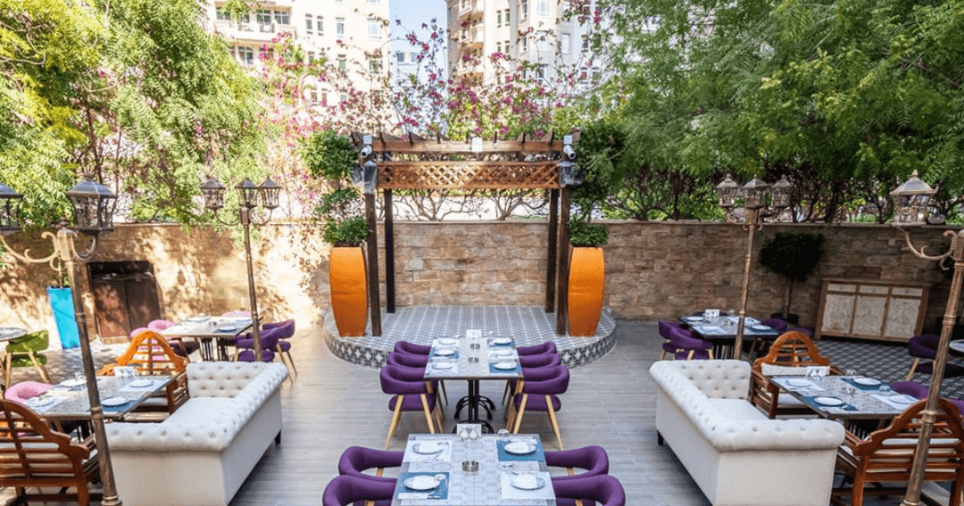 Outside dining area at Cafe Beirut