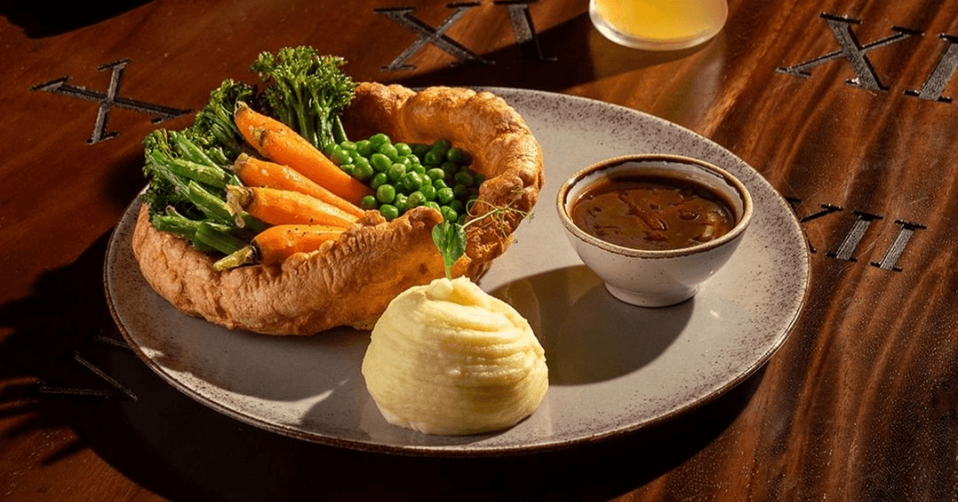 Roast carvery dish served at Roaring Rabbit