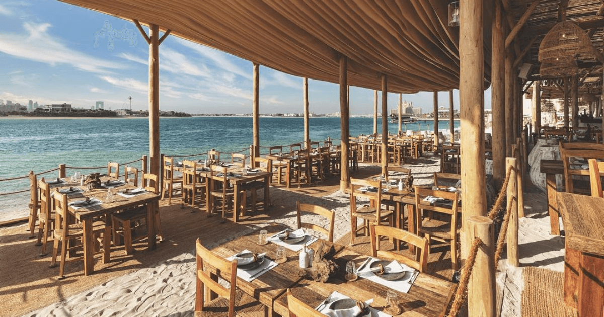 Beachside dining area at Laguna Beach