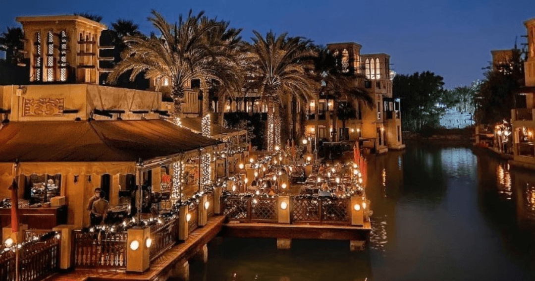 View of Pai Thai Souk Madinat by the canal