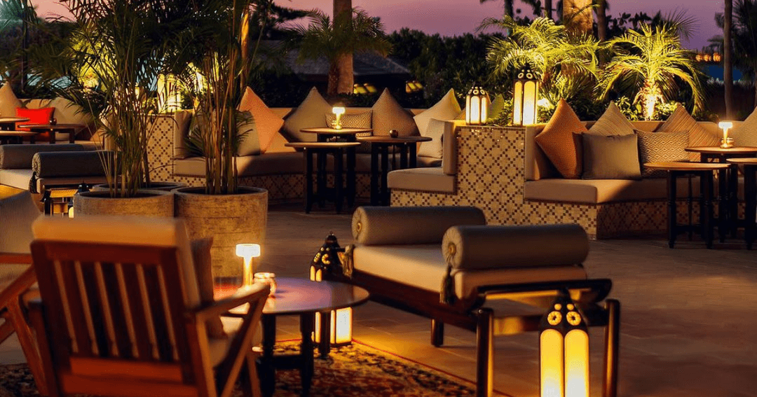 Outside dining area at Amaseena