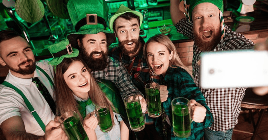 Guests celebrating St. Patrick's Day