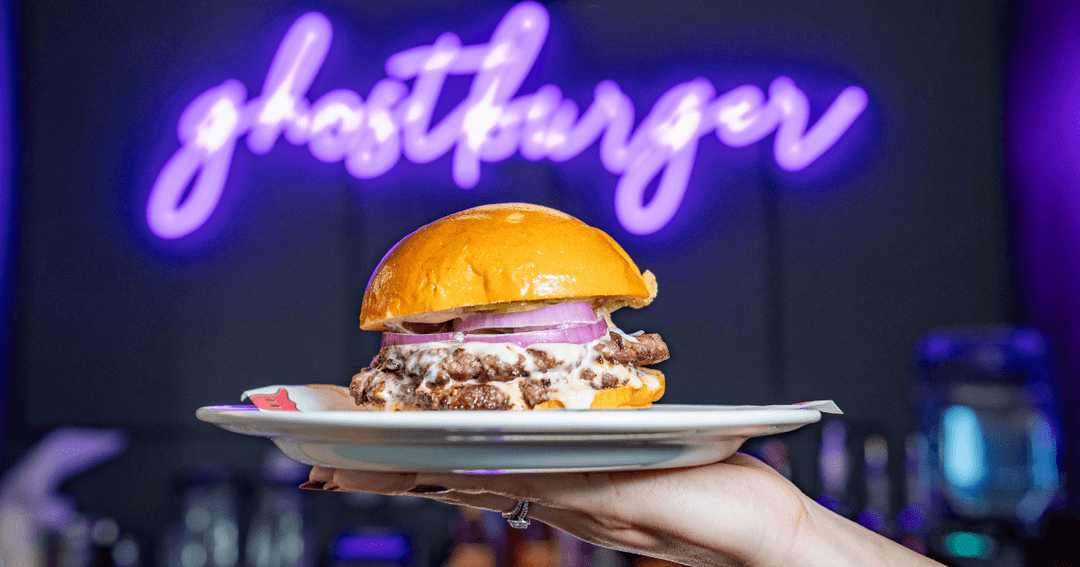 Burger on a plate