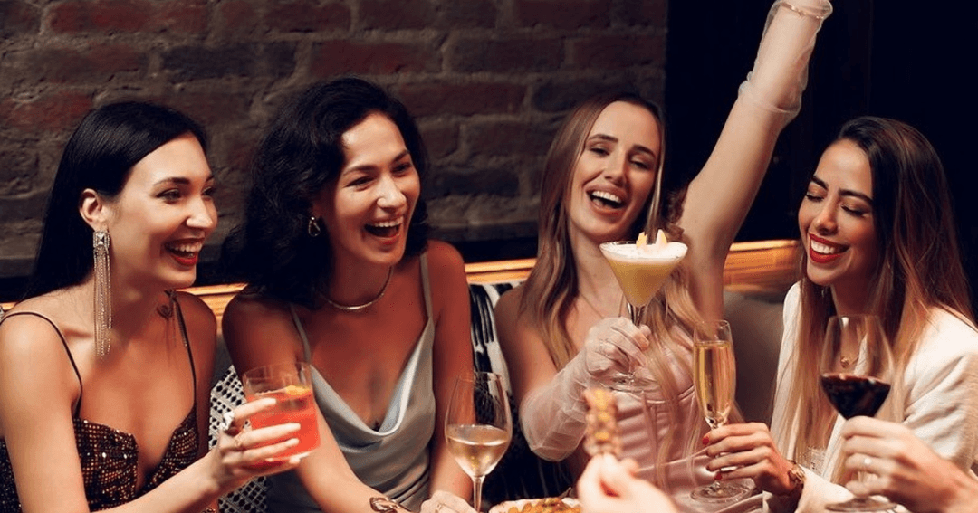 ladies drinking at restaurant dubai