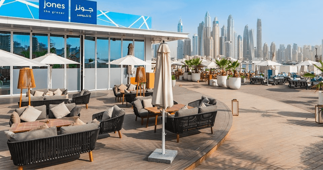 Beachside dining area