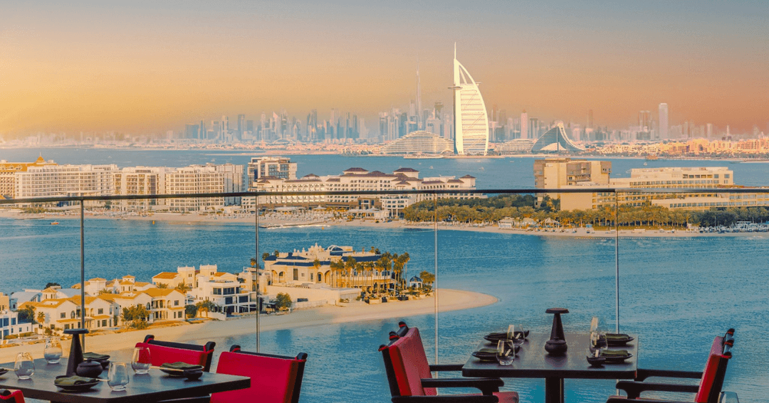 sunset view burj al arab palm jumeirah restaurant