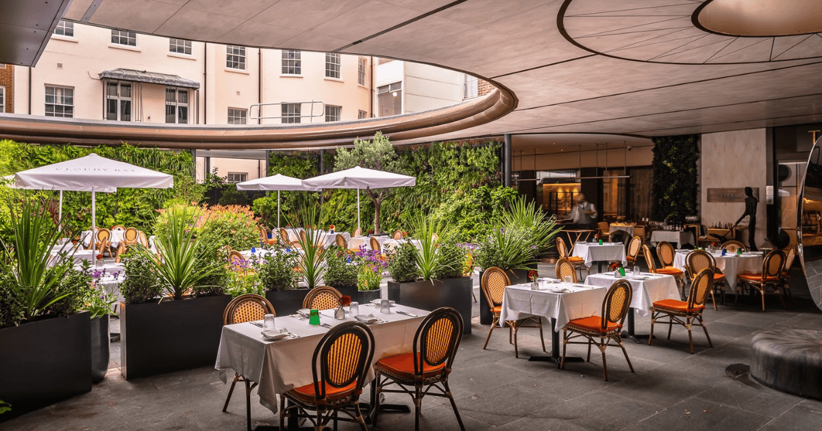 Outside dining area at Baltimore