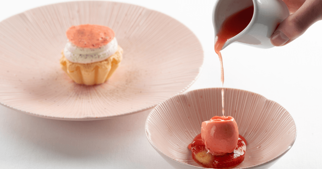 a dessert is served at Clos Maggiore