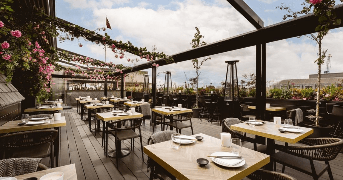 rooftop terrace at Aqua Kyoto