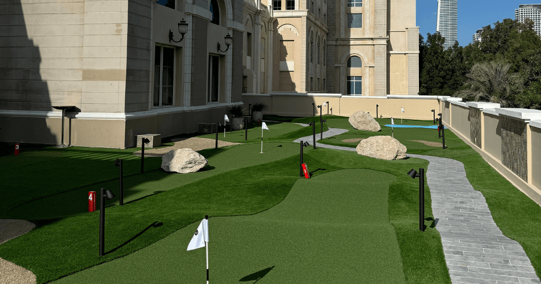 Five Iron Golf outside terrace