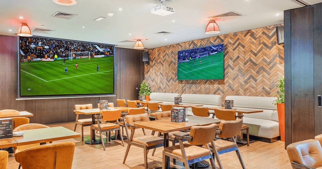 inside dining area at the huddle