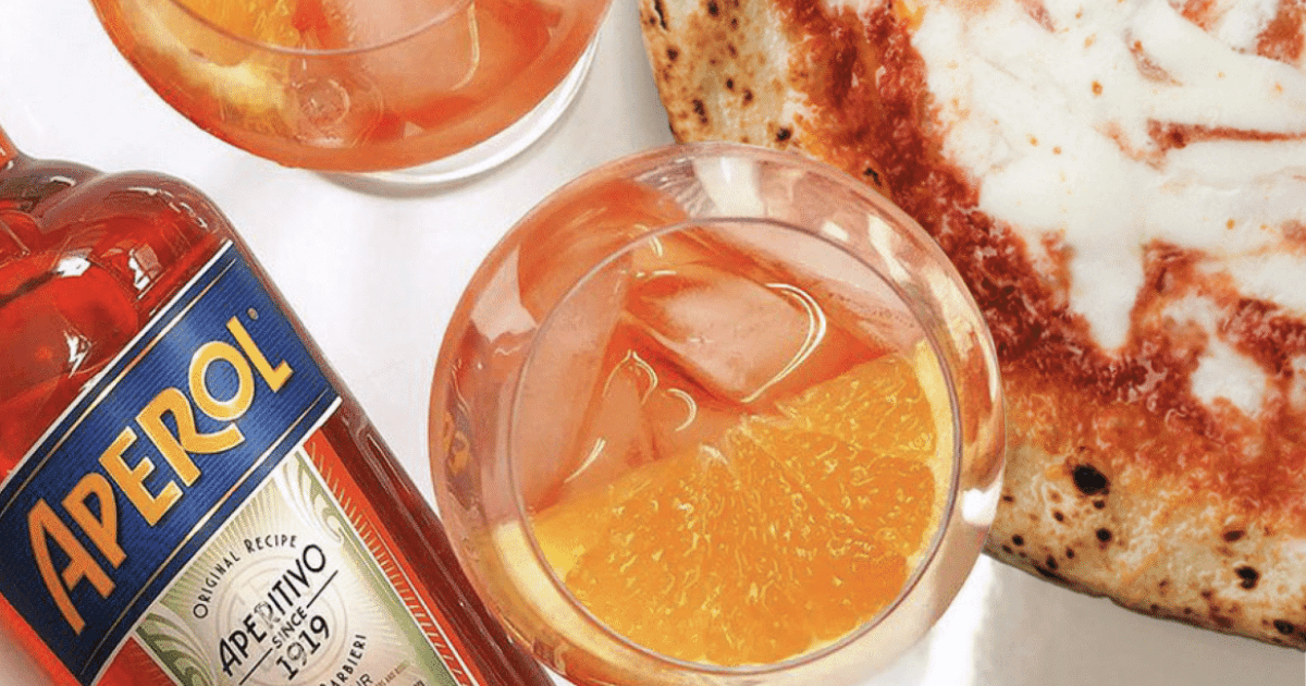 Aperol Spritz at L’Antica Pizzeria Da Michele 