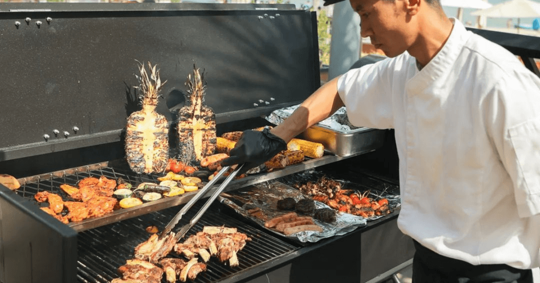 chef grilling on a bbq