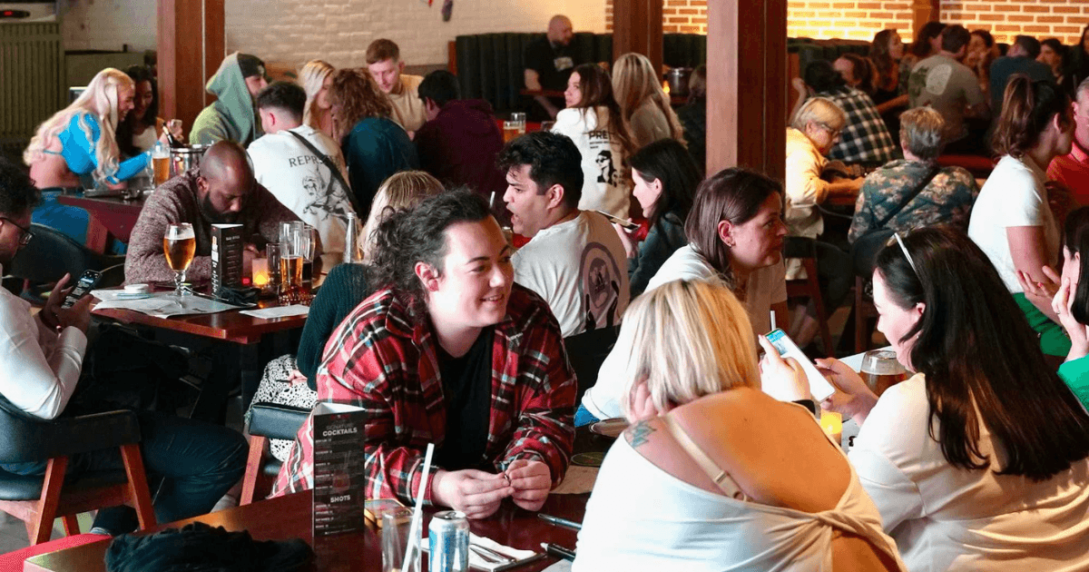 guests at a Quiz Night in Offisde