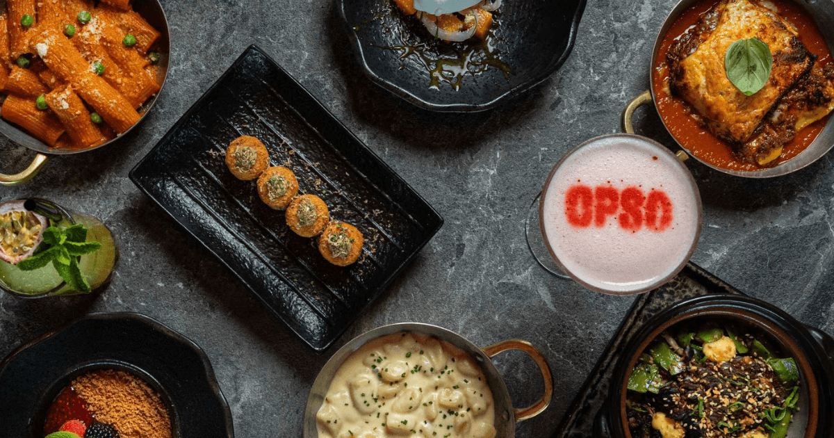 food and drinks served at OPSO Dubai