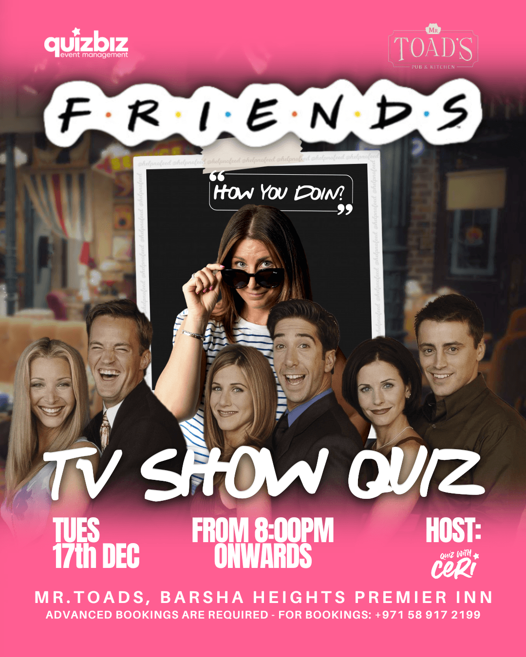 quizbiz friends quiz poster